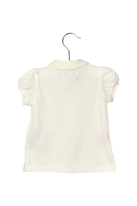 A White Short Sleeve Polos from Ralph Lauren in size 0-3M for girl. (Back View)