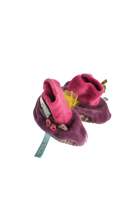 A Pink Boots & Booties from Moulin Roty in size 0-3M for girl. (Front View)