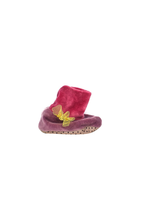 A Pink Boots & Booties from Moulin Roty in size 0-3M for girl. (Back View)