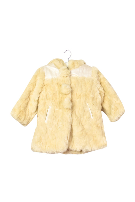 A Beige Coats from Billieblush in size 6-12M for girl. (Front View)