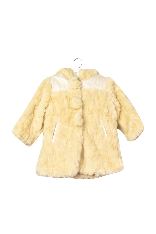 A Beige Coats from Billieblush in size 6-12M for girl. (Front View)