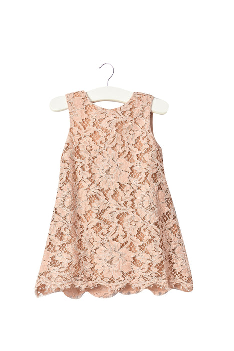 A Beige Sleeveless Dresses from Dolce & Gabbana in size 6-12M for girl. (Front View)
