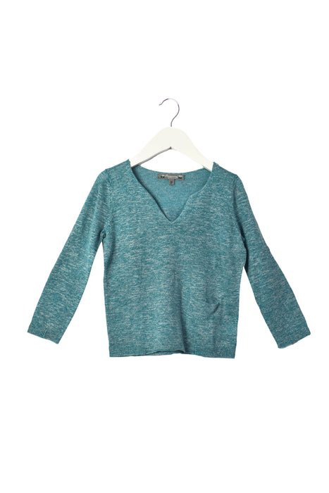 A Blue Long Sleeve Tops from Bonpoint in size 3T for girl. (Front View)