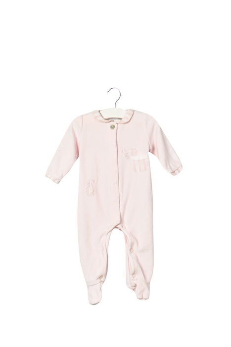 A Pink Long Sleeve Jumpsuits from Tartine et Chocolat in size 3-6M for girl. (Front View)