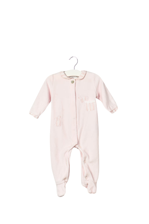 A Pink Long Sleeve Jumpsuits from Tartine et Chocolat in size 3-6M for girl. (Front View)