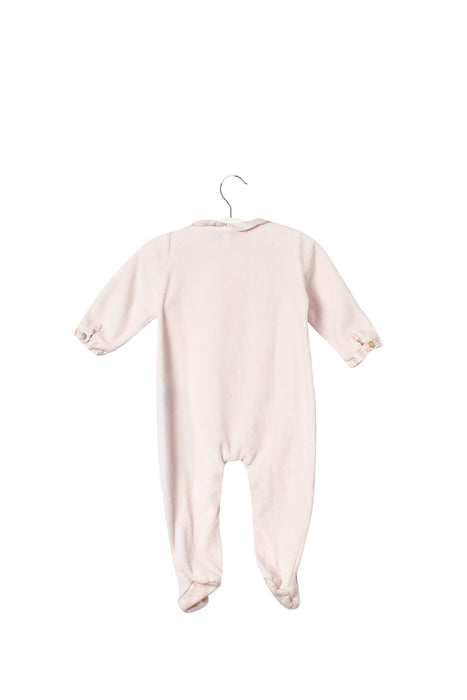 A Pink Long Sleeve Jumpsuits from Tartine et Chocolat in size 3-6M for girl. (Back View)
