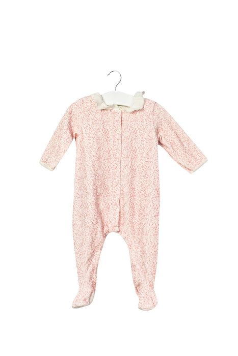 A Pink Long Sleeve Jumpsuits from Petit Bateau in size 3-6M for girl. (Front View)