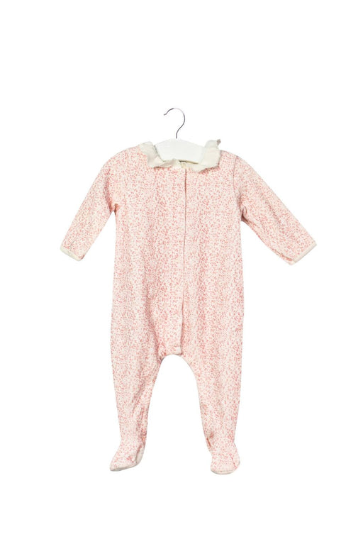 A Pink Long Sleeve Jumpsuits from Petit Bateau in size 3-6M for girl. (Front View)