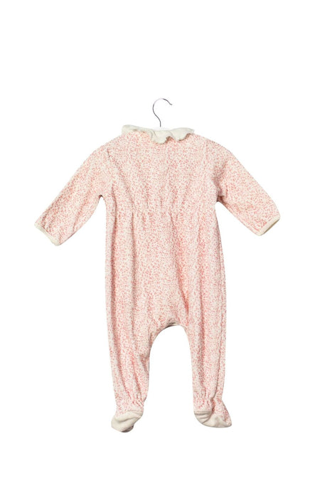 A Pink Long Sleeve Jumpsuits from Petit Bateau in size 3-6M for girl. (Back View)