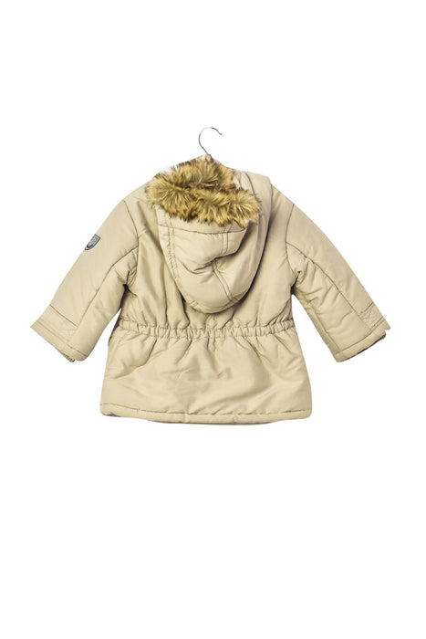A Beige Puffer/Quilted Jackets from Jacadi in size 6-12M for girl. (Back View)