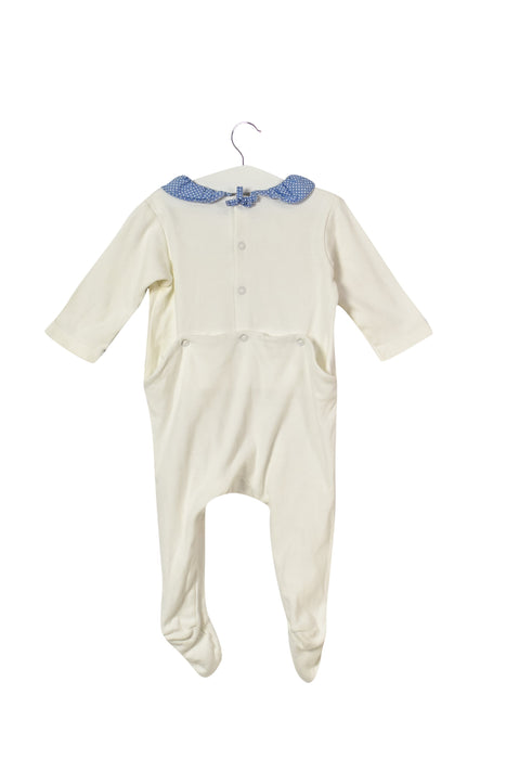 A White Long Sleeve Jumpsuits from Jacadi in size 3-6M for girl. (Back View)