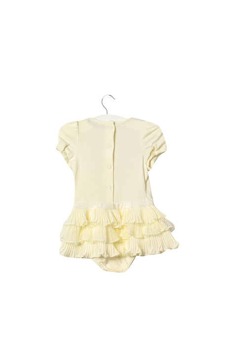 A Beige Short Sleeves Dresses from Nicholas & Bears in size 3-6M for girl. (Back View)