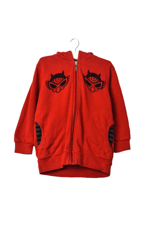 A Red Zippered Sweatshirts from Hysteric Mini in size 18-24M for girl. (Front View)