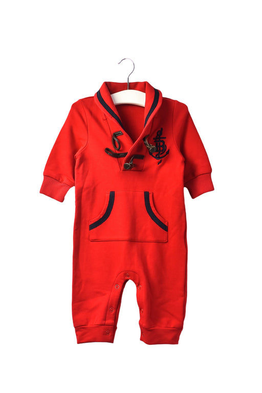 A Red Long Sleeve Jumpsuits from Nicholas & Bears in size 3-6M for boy. (Front View)