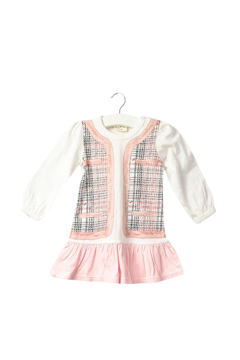 A Mulicolour Long Sleeve Dresses from Organic Baby in size 3-6M for girl. (Front View)