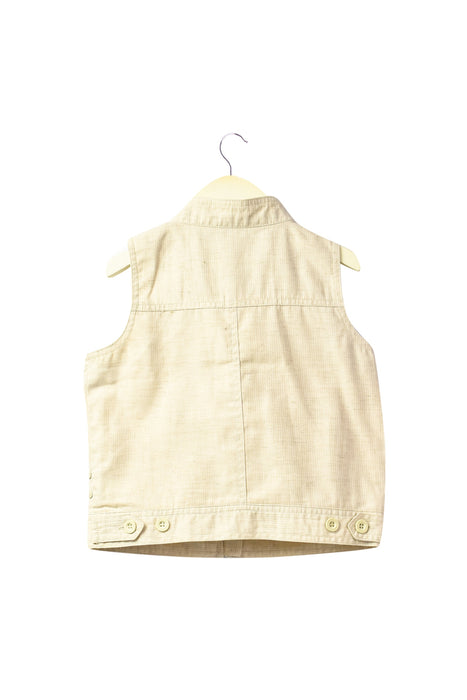 A Beige Vests from Chickeeduck in size 4T for boy. (Back View)