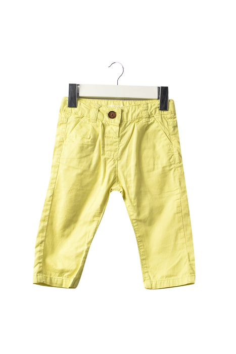 A Yellow Casual Pants from Bout'Chou in size 3-6M for boy. (Front View)