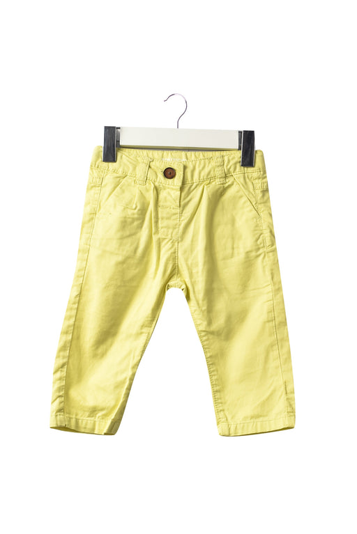 A Yellow Casual Pants from Bout'Chou in size 3-6M for boy. (Front View)