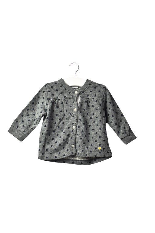 A Grey Cardigans from Petit Bateau in size 6-12M for girl. (Front View)