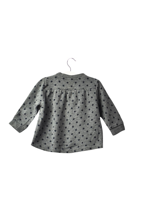 A Grey Cardigans from Petit Bateau in size 6-12M for girl. (Back View)