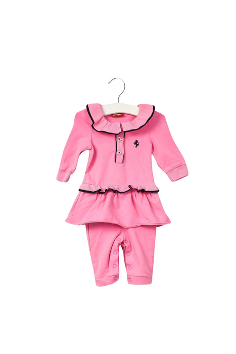 A Pink Long Sleeve Jumpsuits from Ferrari in size 0-3M for girl. (Front View)