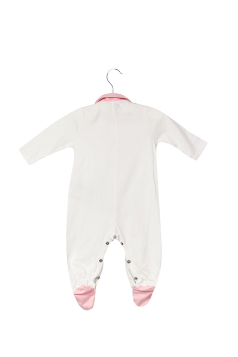 A White Long Sleeve Jumpsuits from Armani in size 0-3M for girl. (Back View)
