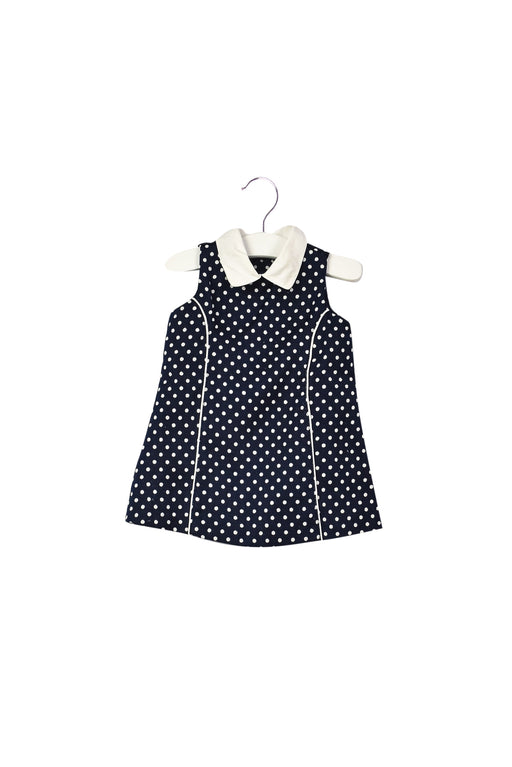A Navy Sleeveless Dresses from Janie & Jack in size 6-12M for girl. (Front View)