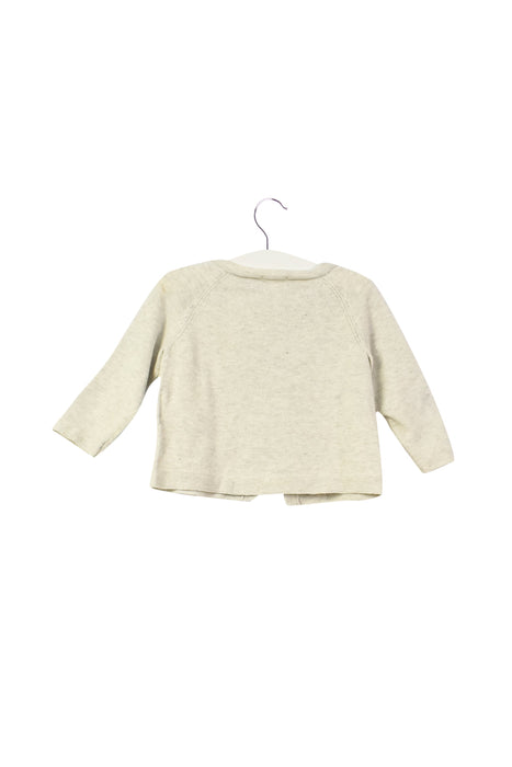 A Grey Cardigans from Purebaby in size 6-12M for girl. (Back View)