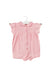 A Pink Short Sleeve Rompers from Familiar in size  for girl. (Front View)