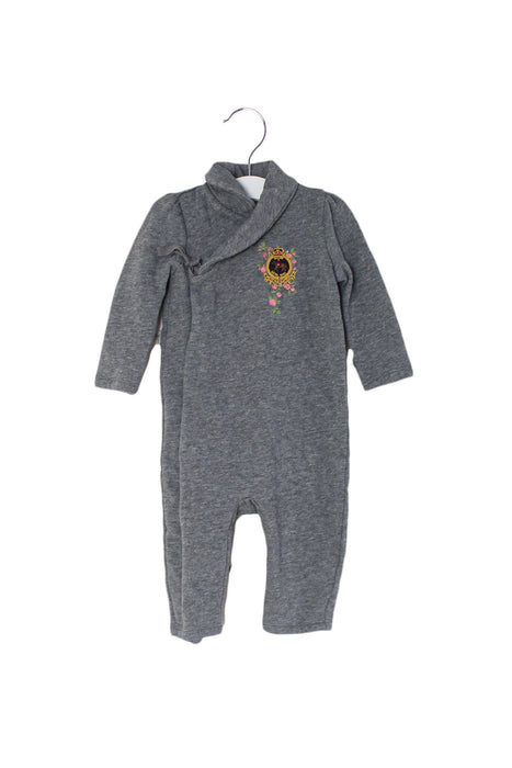 A Grey Long Sleeve Jumpsuits from Ralph Lauren in size 6-12M for girl. (Front View)