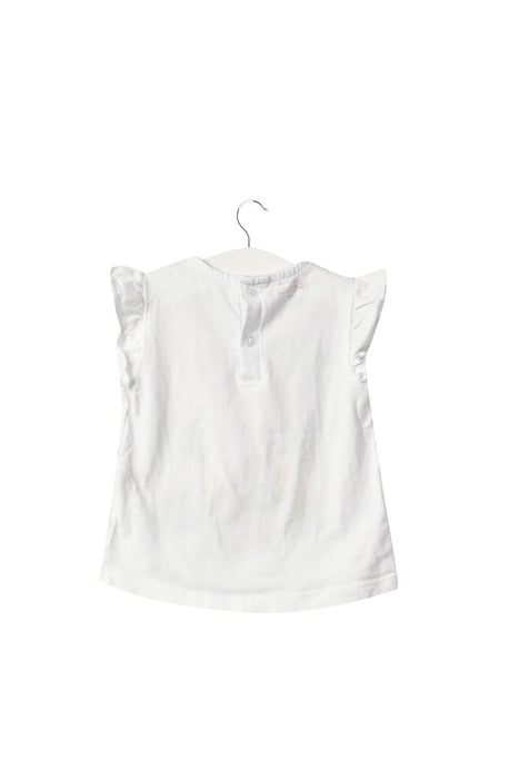 A White Sleeveless from La Compagnie des Petits in size 3-6M for girl. (Back View)