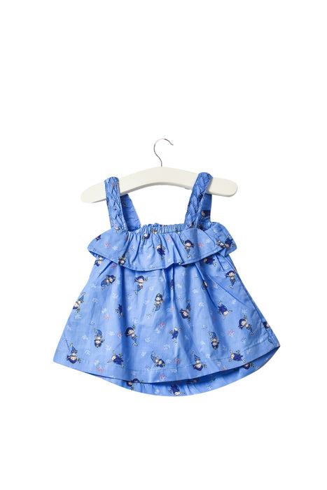 A Blue Sleeveless from null in size 3-6M for girl. (Back View)