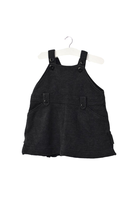 A Black Overall Dresses from Comme Ca Ism in size 12-18M for girl. (Front View)