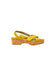 A Yellow Sandals from Bonpoint in size 7Y for girl. (Back View)