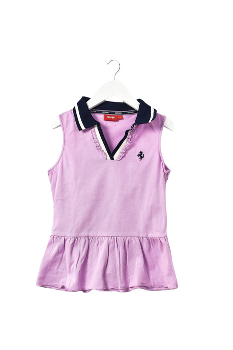 A Purple Short Sleeve Polos from Ferrari in size 10Y for girl. (Front View)