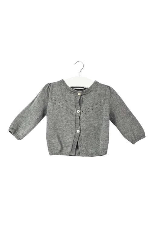 A Grey Cardigans from Noukie's in size 3-6M for girl. (Front View)
