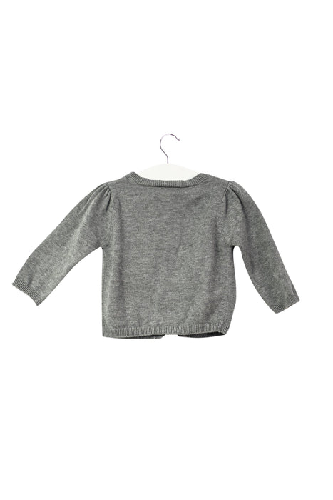 A Grey Cardigans from Noukie's in size 3-6M for girl. (Back View)