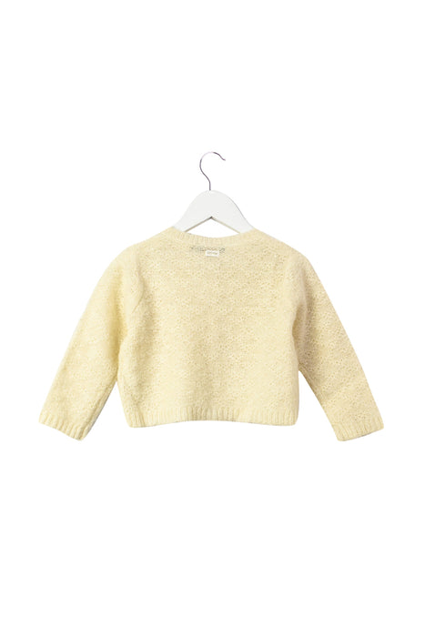 A White Cardigans from Catimini in size 2T for girl. (Back View)