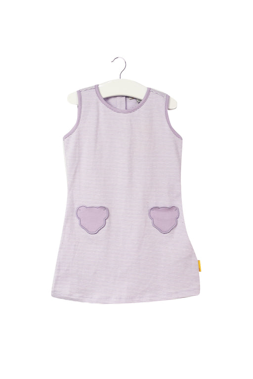 A Purple Sleeveless Dresses from Steiff in size 6-12M for girl. (Front View)