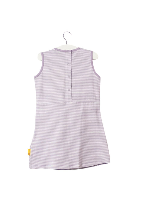 A Purple Sleeveless Dresses from Steiff in size 6-12M for girl. (Back View)