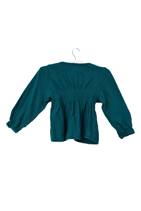 A Green Long Sleeve Tops from Polarn O. Pyret in size 6-12M for girl. (Back View)