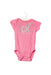 A Pink Short Sleeve Bodysuits from Calvin Klein in size 0-3M for girl. (Front View)