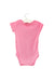A Pink Short Sleeve Bodysuits from Calvin Klein in size 0-3M for girl. (Back View)