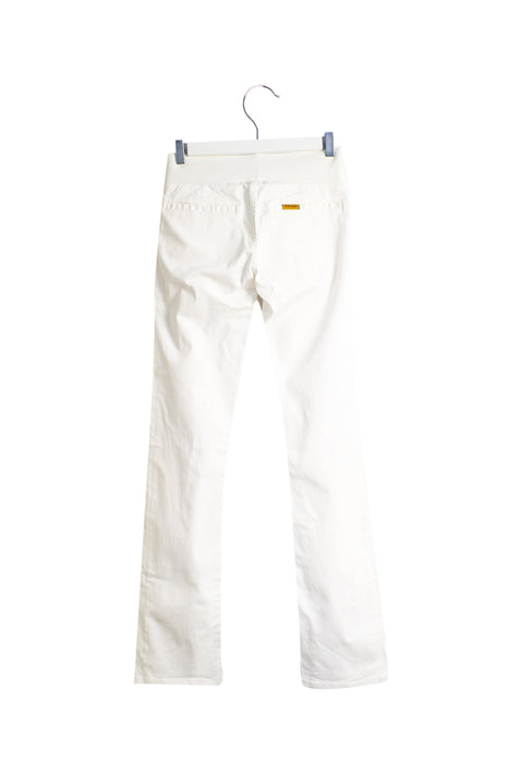 A White Casual Pants from Pietro Brunelli in size XXS for maternity. (Back View)