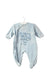 A Blue Onesies from Cadet Rousselle in size 3-6M for boy. (Front View)