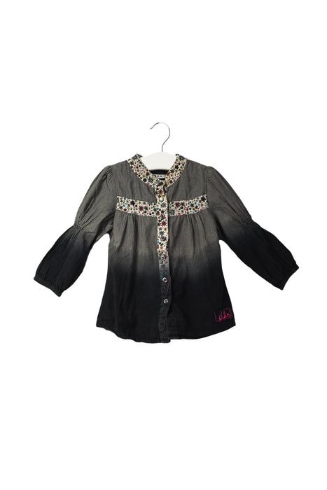 A Navy Long Sleeve Dresses from IKKS in size 12-18M for girl. (Front View)