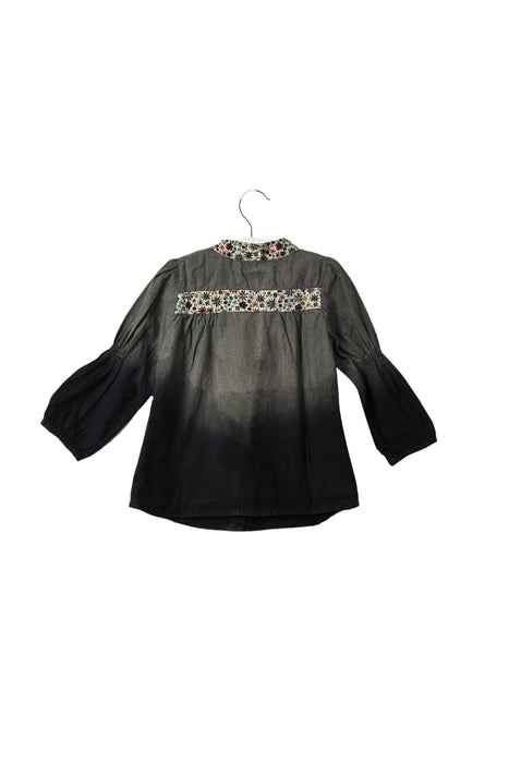 A Navy Long Sleeve Dresses from IKKS in size 12-18M for girl. (Back View)