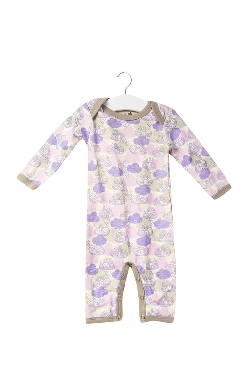 A Purple Long Sleeve Jumpsuits from Apple Park in size 3-6M for girl. (Front View)