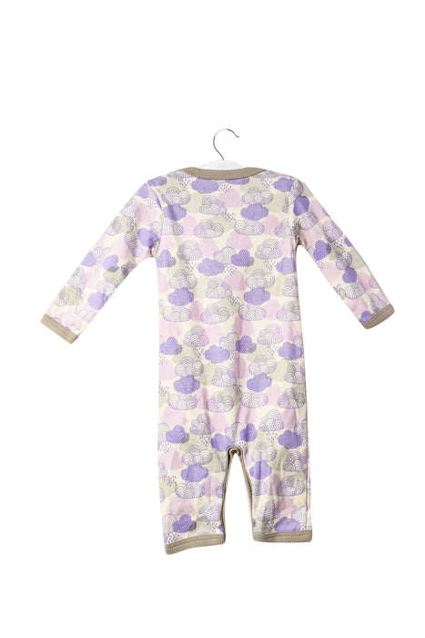 A Purple Long Sleeve Jumpsuits from Apple Park in size 3-6M for girl. (Back View)
