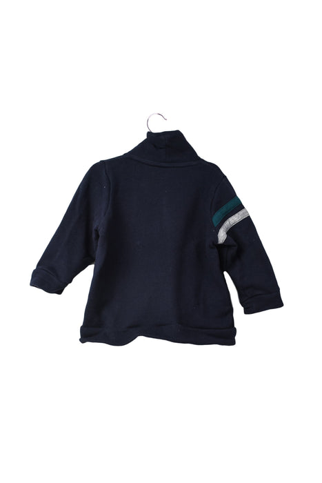 A Navy Cardigans from Petit Bateau in size 6-12M for boy. (Back View)